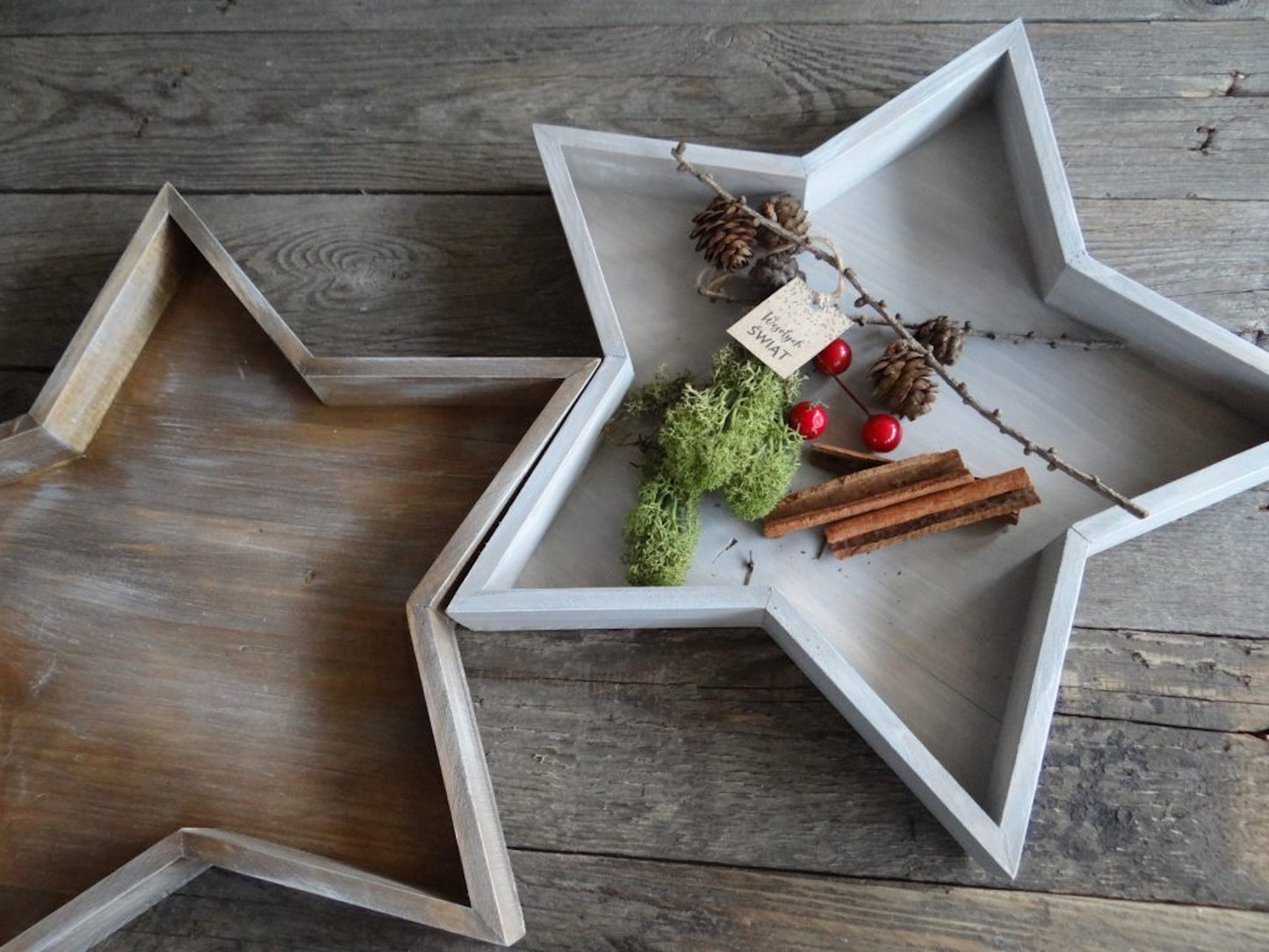 Wooden star tray