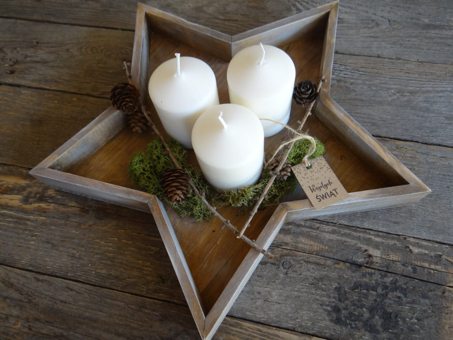 Wooden star tray