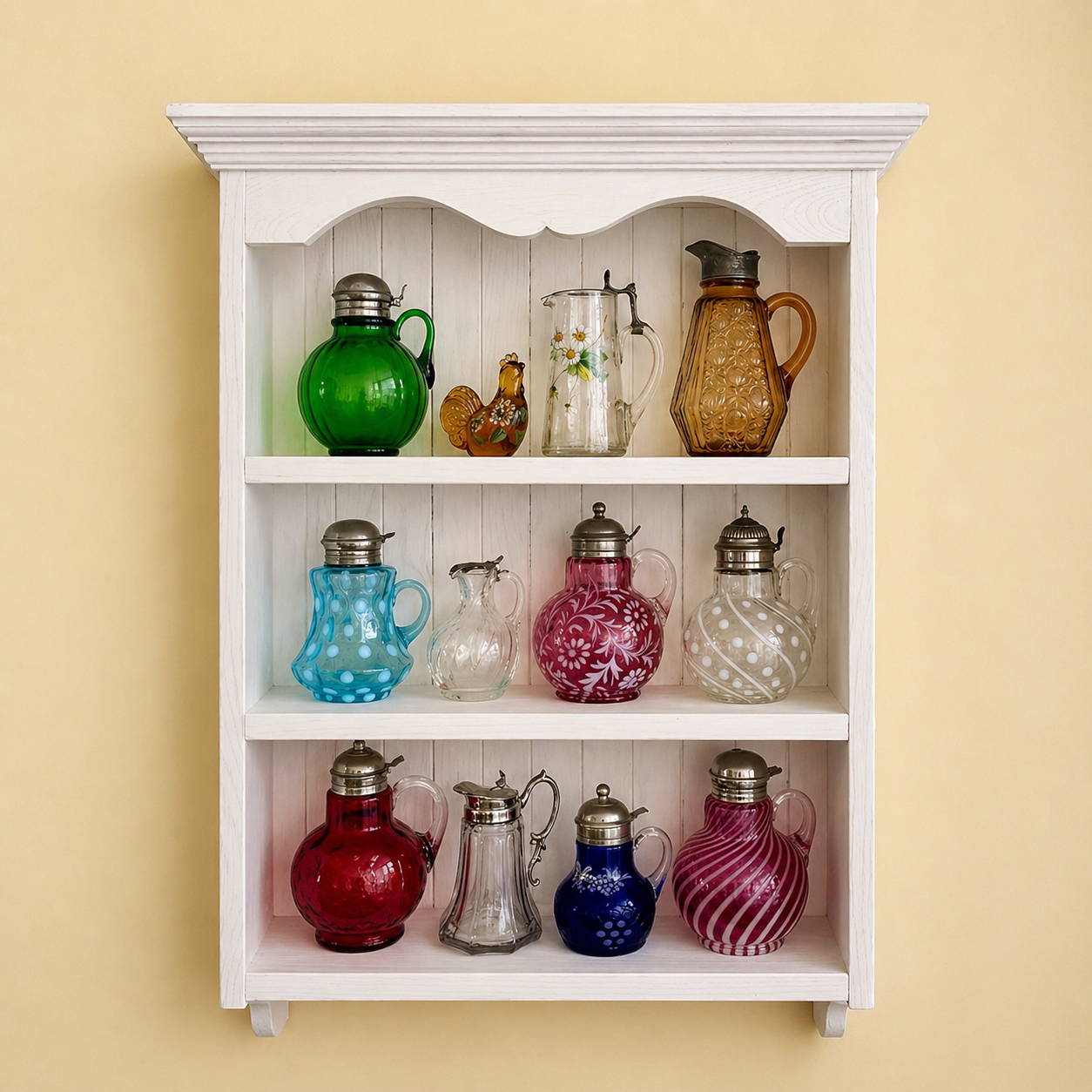 Margot — Cottage Wall Shelf with Scalloped Trim