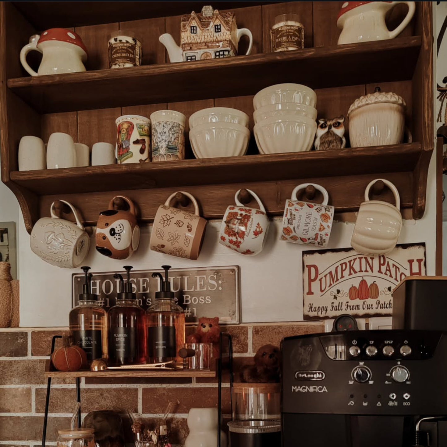 Elodie – Handmade Farmhouse Wall Shelf with Pegs