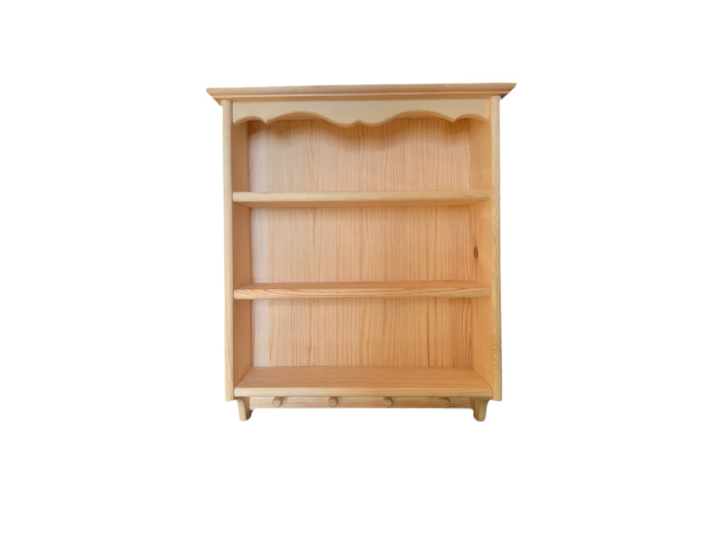 Wooden Handmade Open Cabinet With Mug Pegs