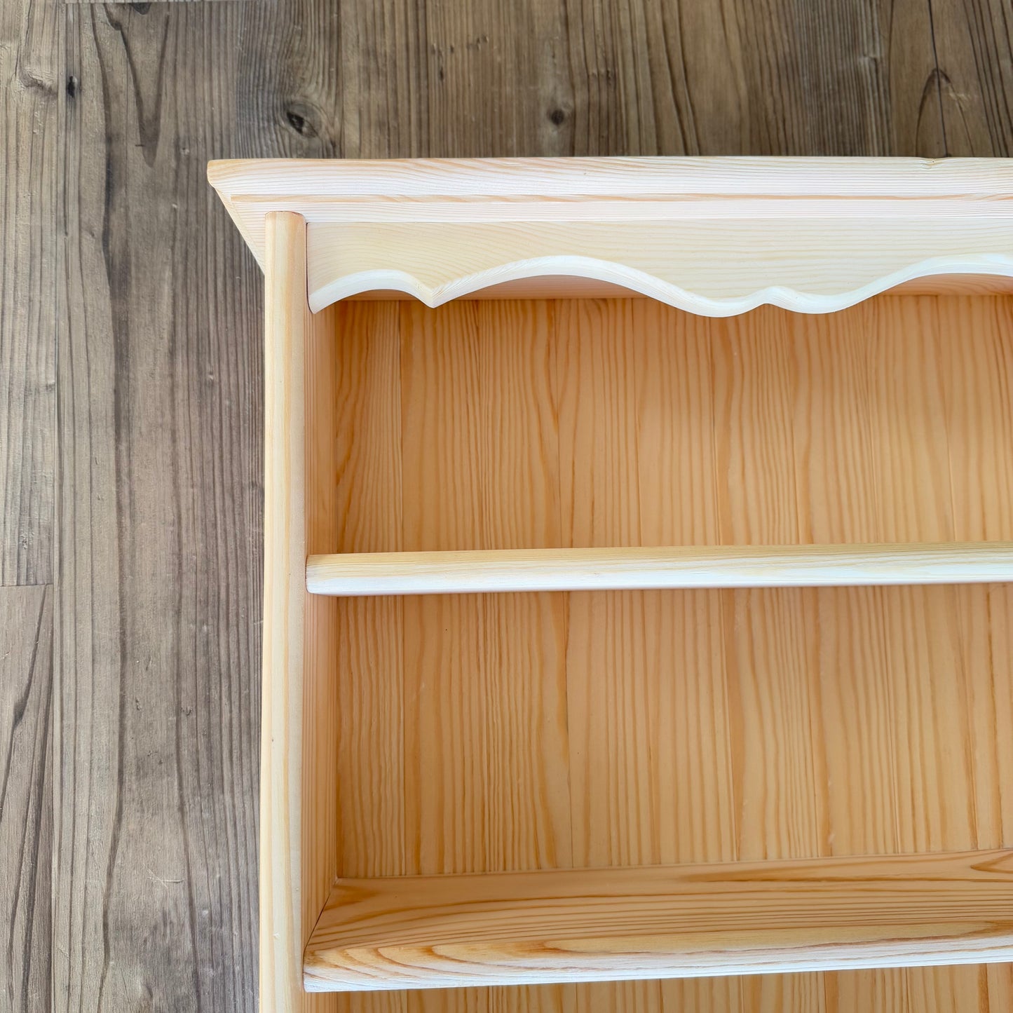 Wooden Handmade Open Cabinet With Mug Pegs