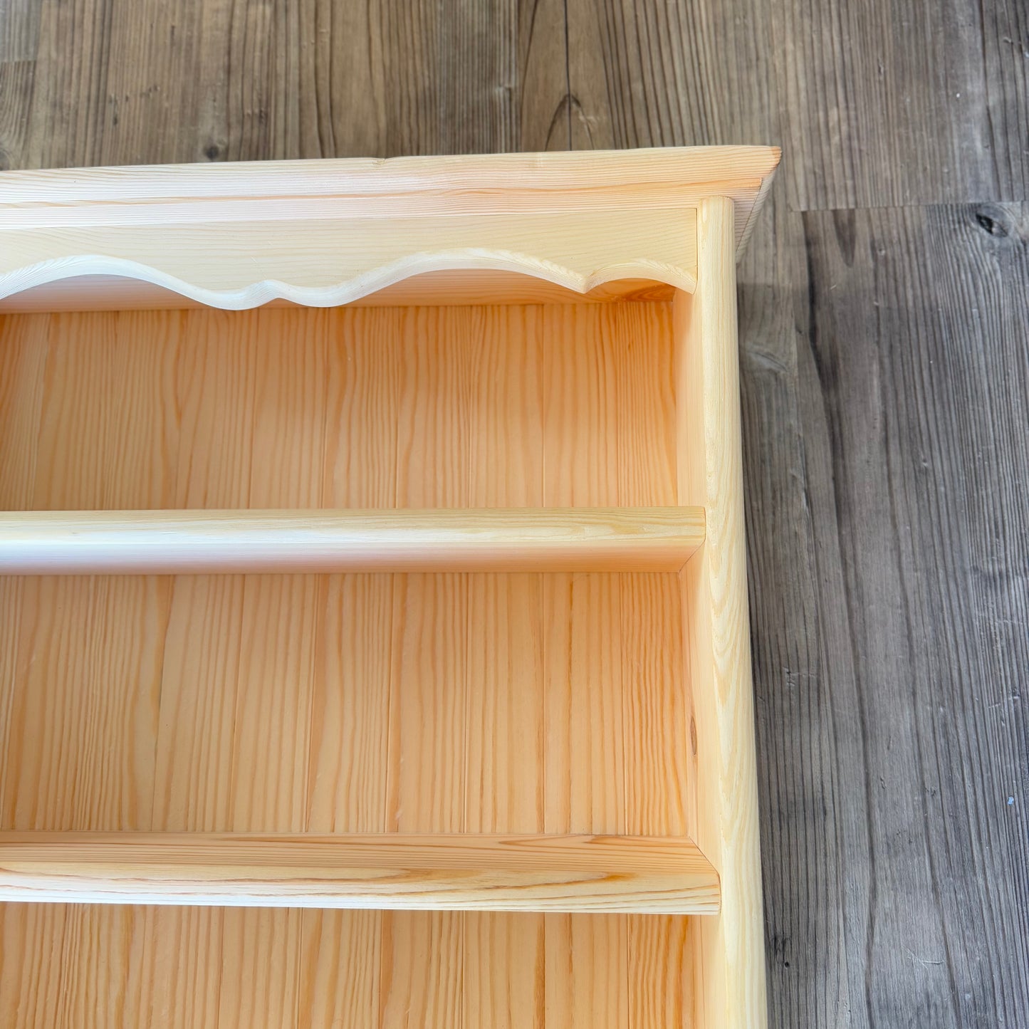 Wooden Handmade Open Cabinet With Mug Pegs