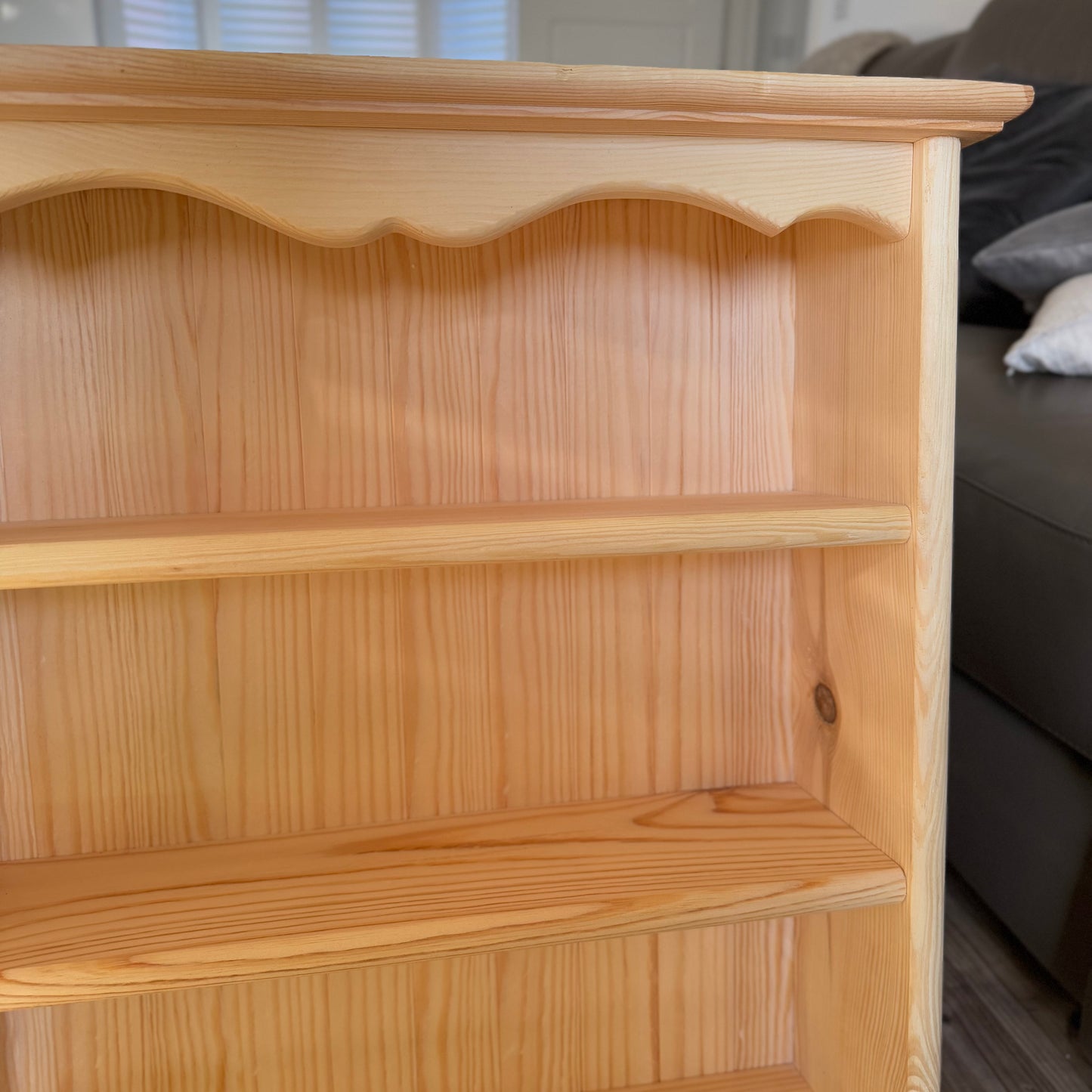 Wooden Handmade Open Cabinet With Mug Pegs