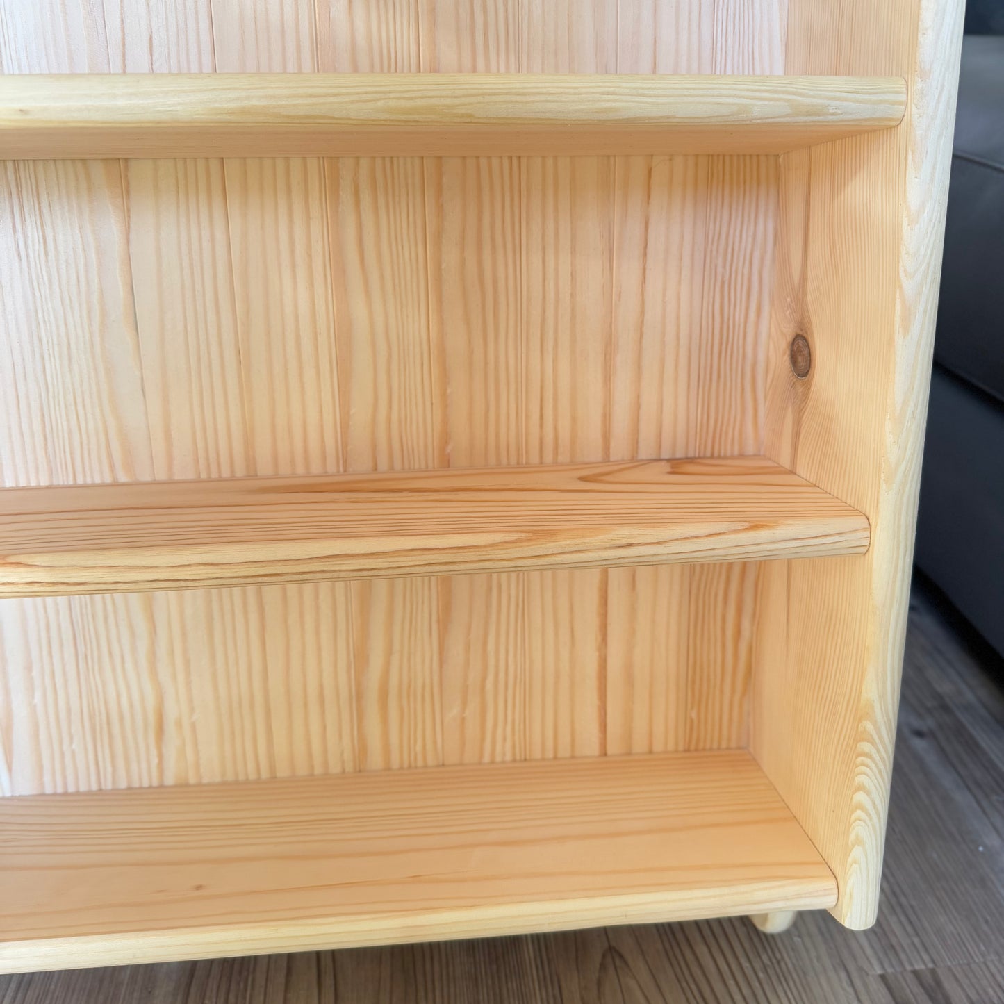 Wooden Handmade Open Cabinet With Mug Pegs