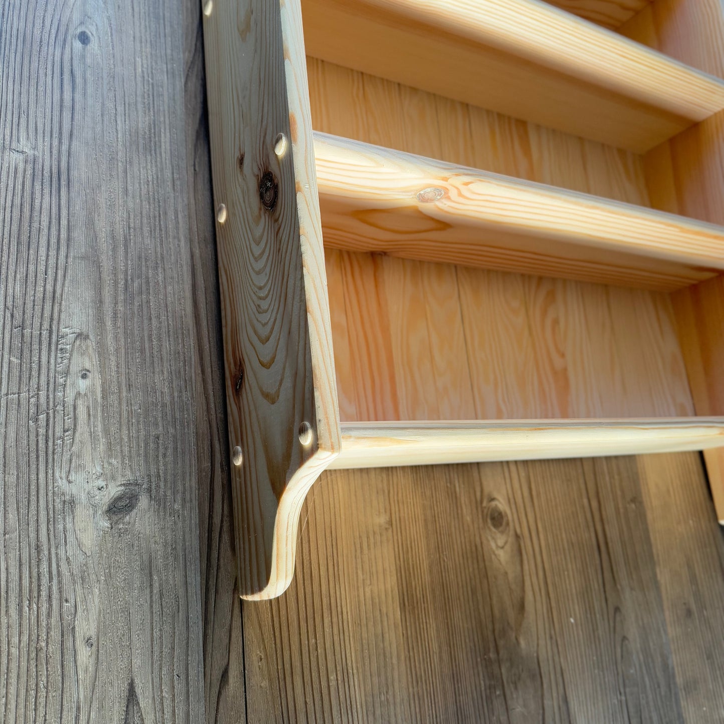 Solid Pine Handmade Kitchen Open Shelving