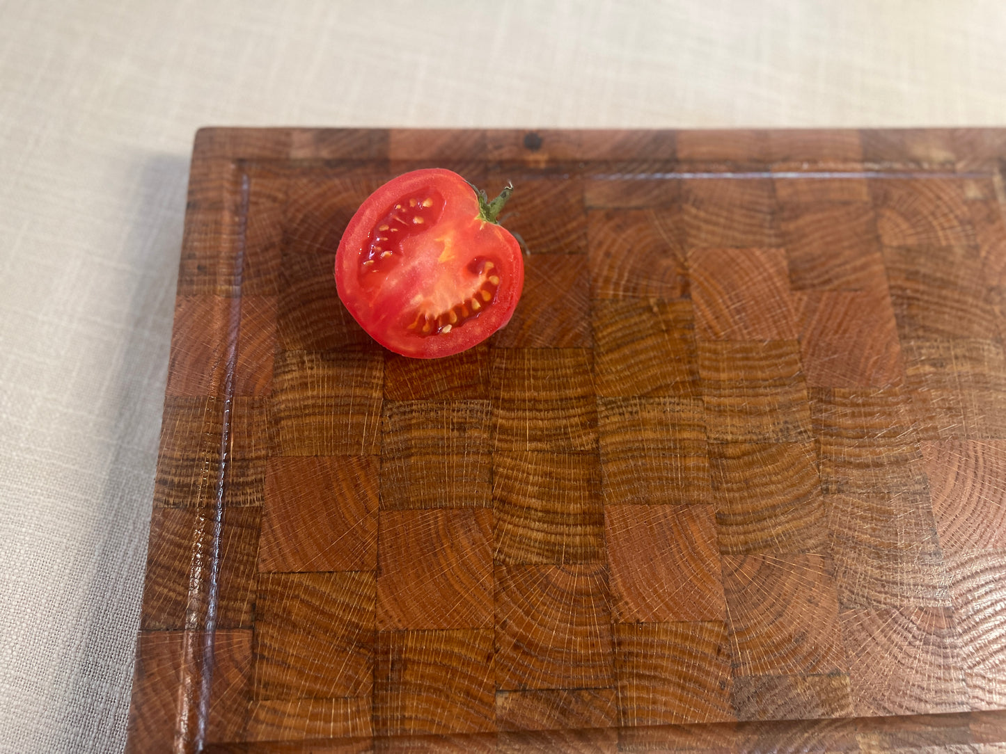 End grain chopping board | Oak wood chopping board | Oak end-grain cutting board