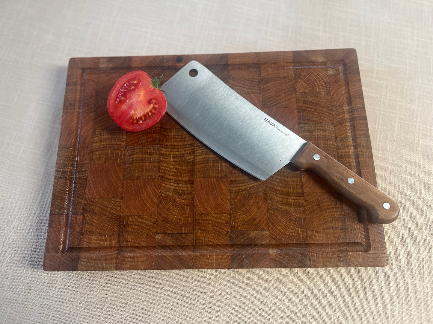 End grain chopping board | Oak wood chopping board | Oak end-grain cutting board