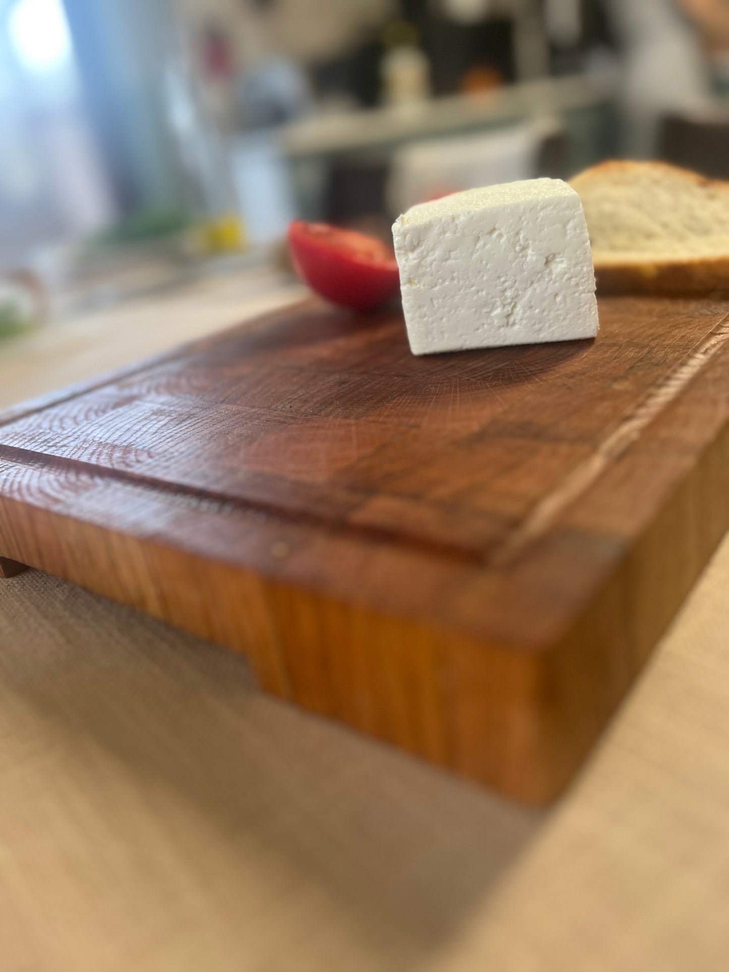 End grain chopping board | Oak wood chopping board | Oak end-grain cutting board