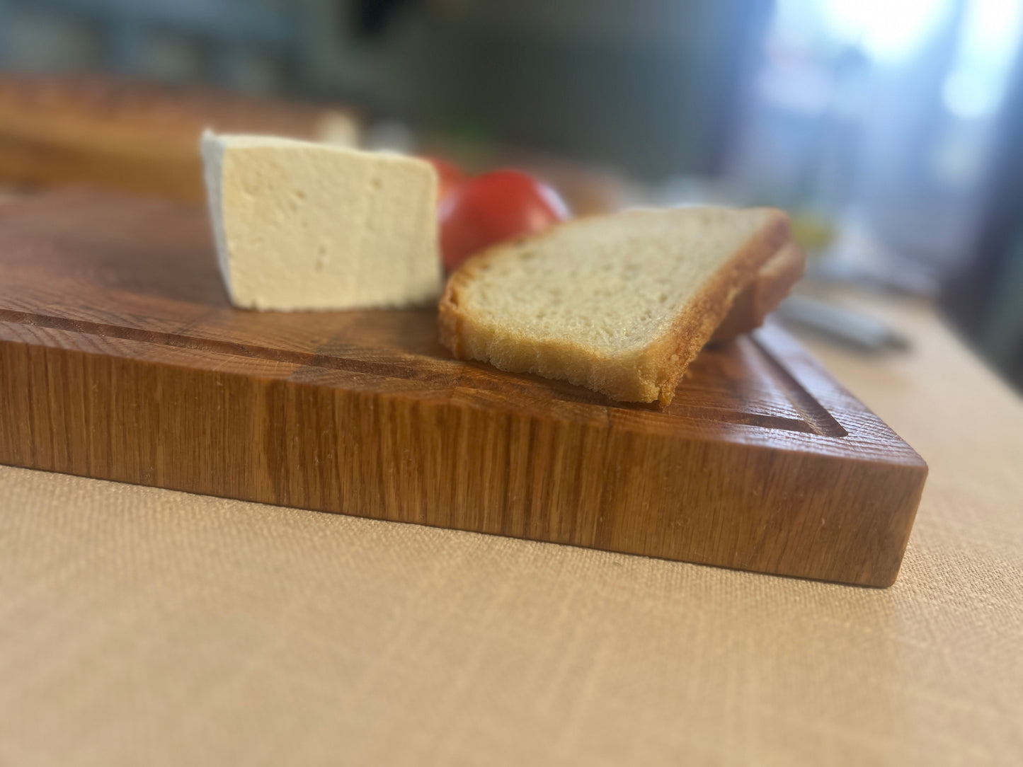 End grain chopping board | Oak wood chopping board | Oak end-grain cutting board