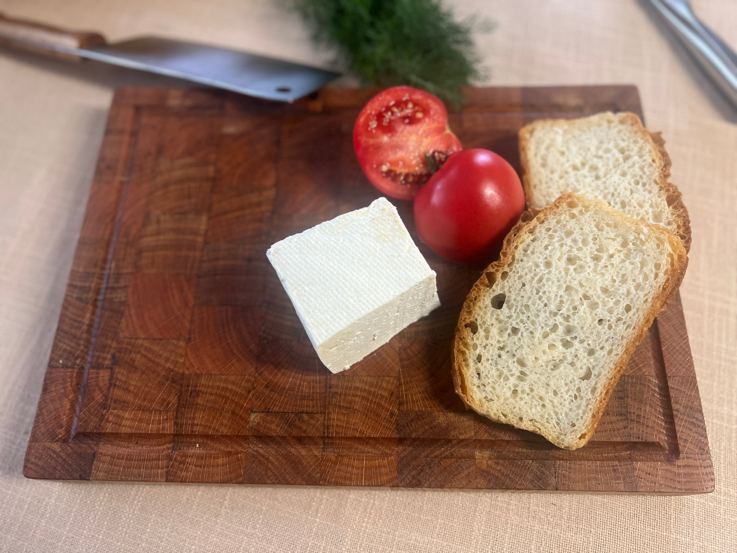 End grain chopping board | Oak wood chopping board | Oak end-grain cutting board