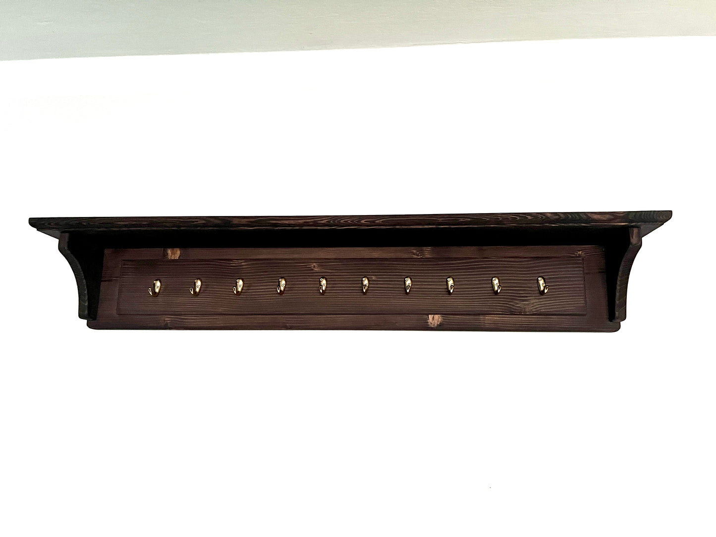 h8 Wall mounted coat rack with top shelf