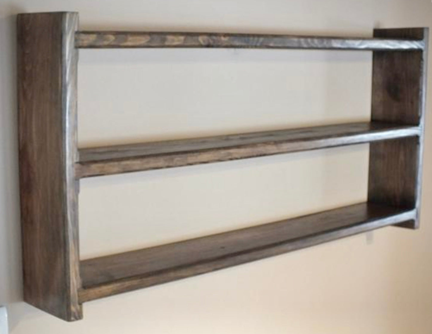 Chiara — Wall-Mounted 2-Tier Wooden Shelf