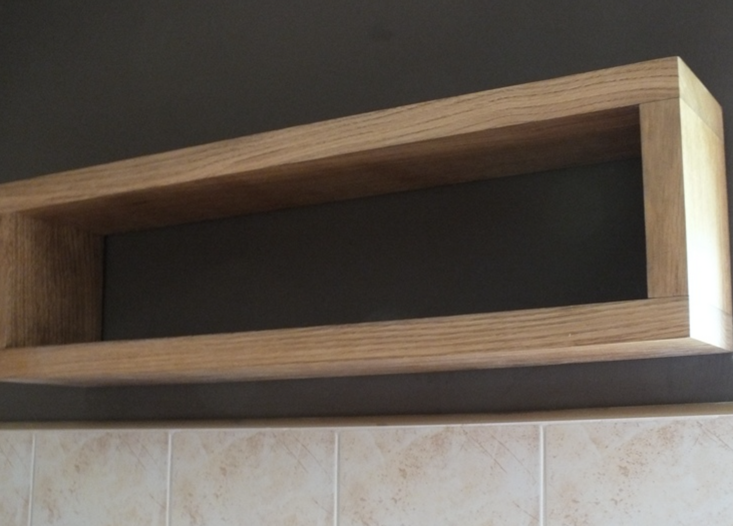 s24 Oak floating rectangular shelf