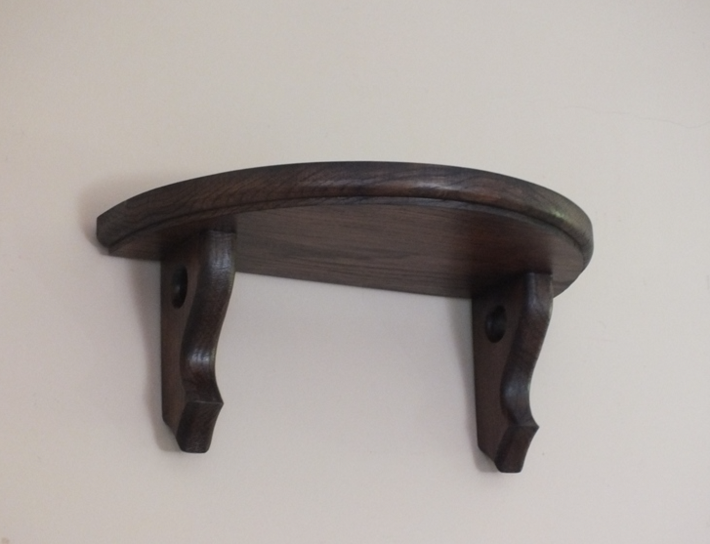 s64 Solid oak wall hanging rounded edge shelf