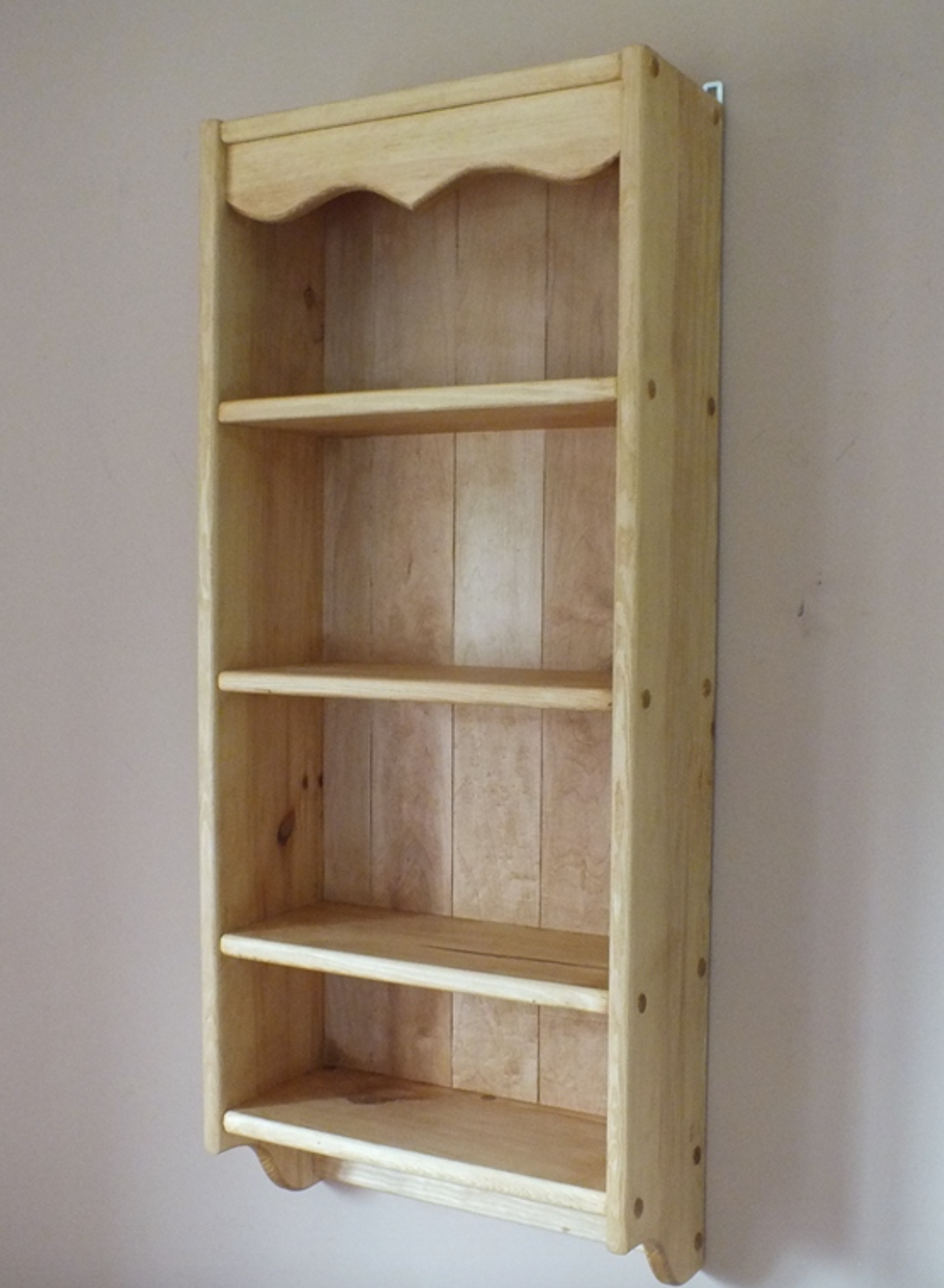 s95 Handmade jars/bottles wall mounted shelving