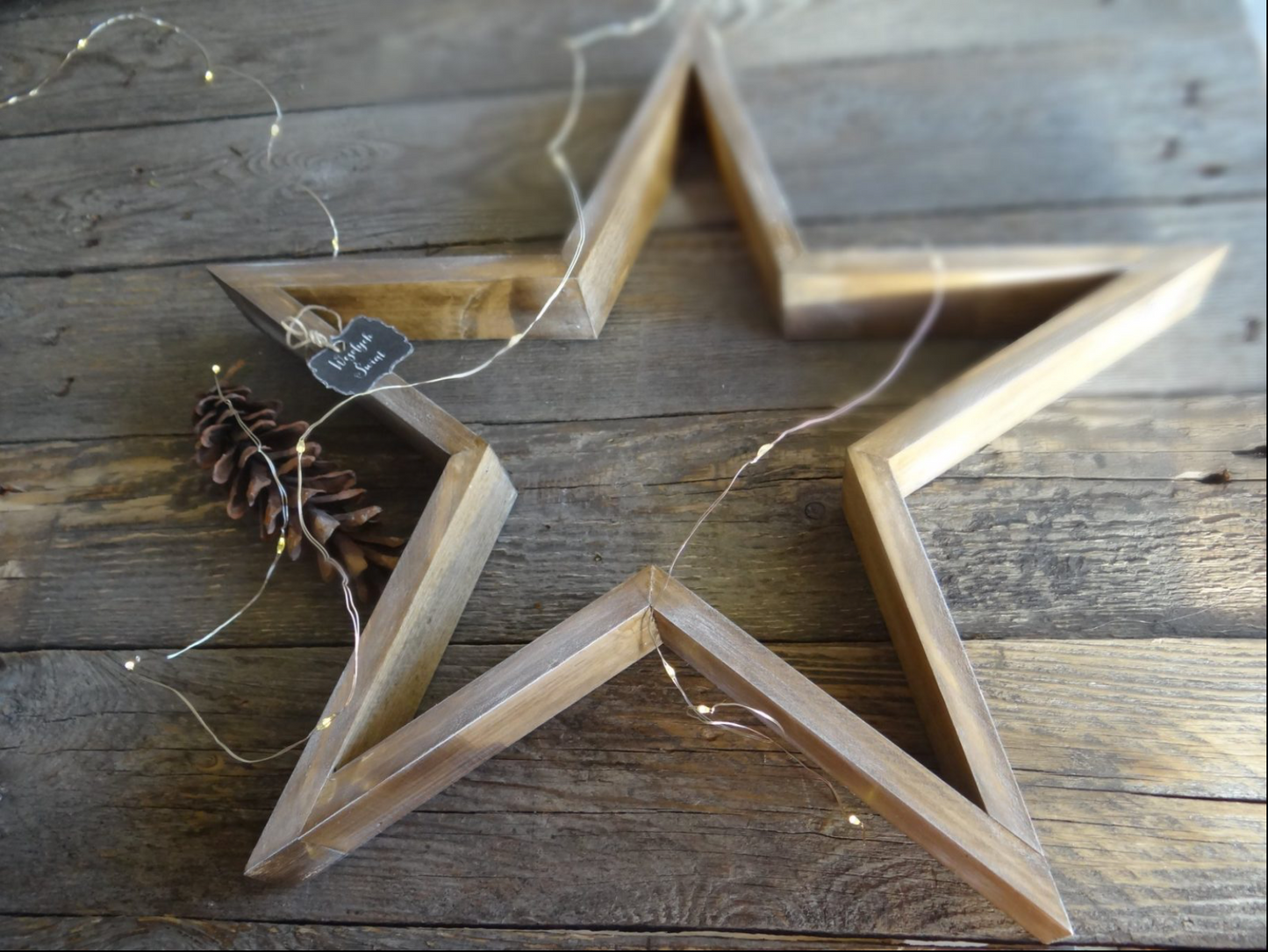 Decorative wooden standing star