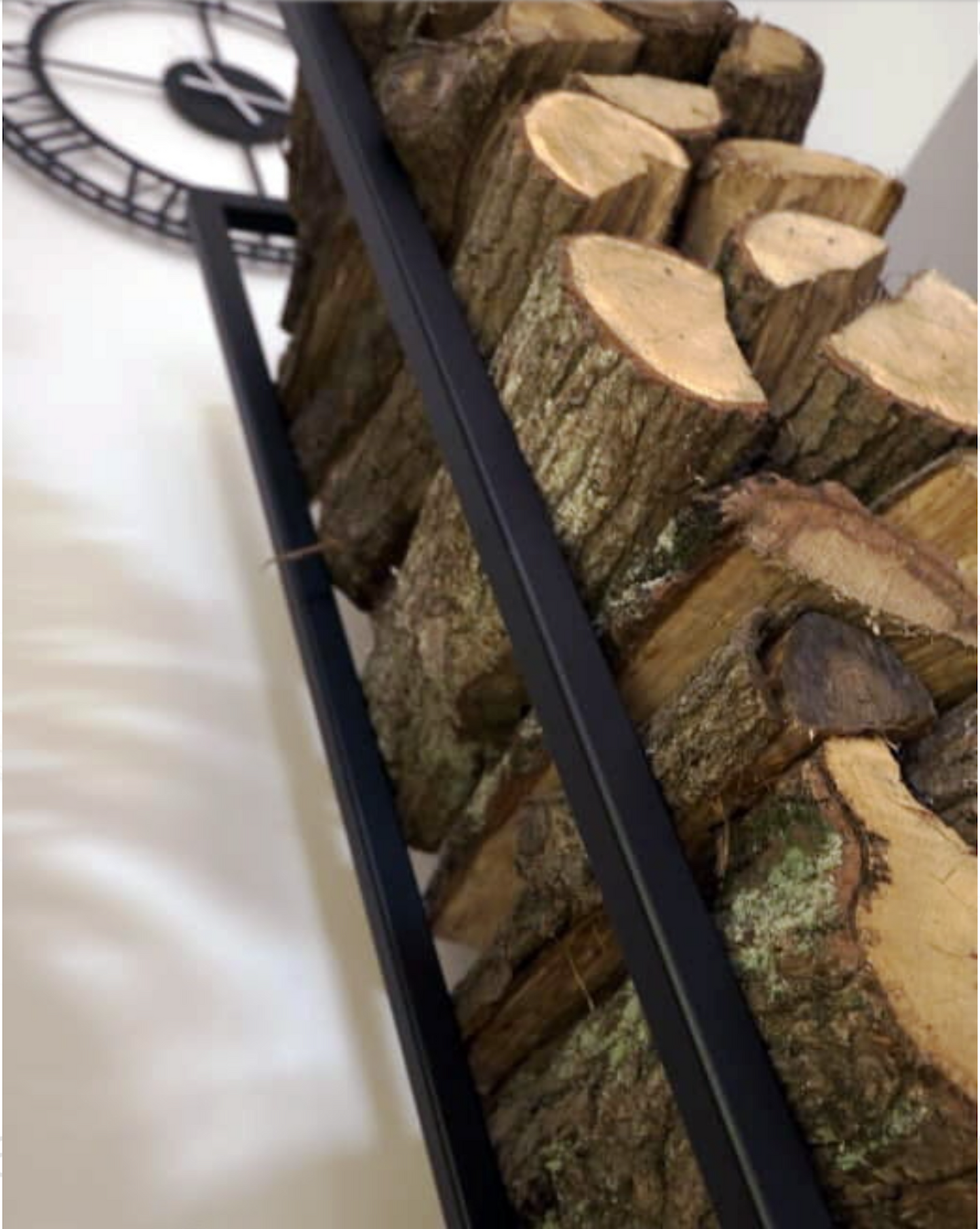 XXL Tall modern minimalist steel tower log holder
