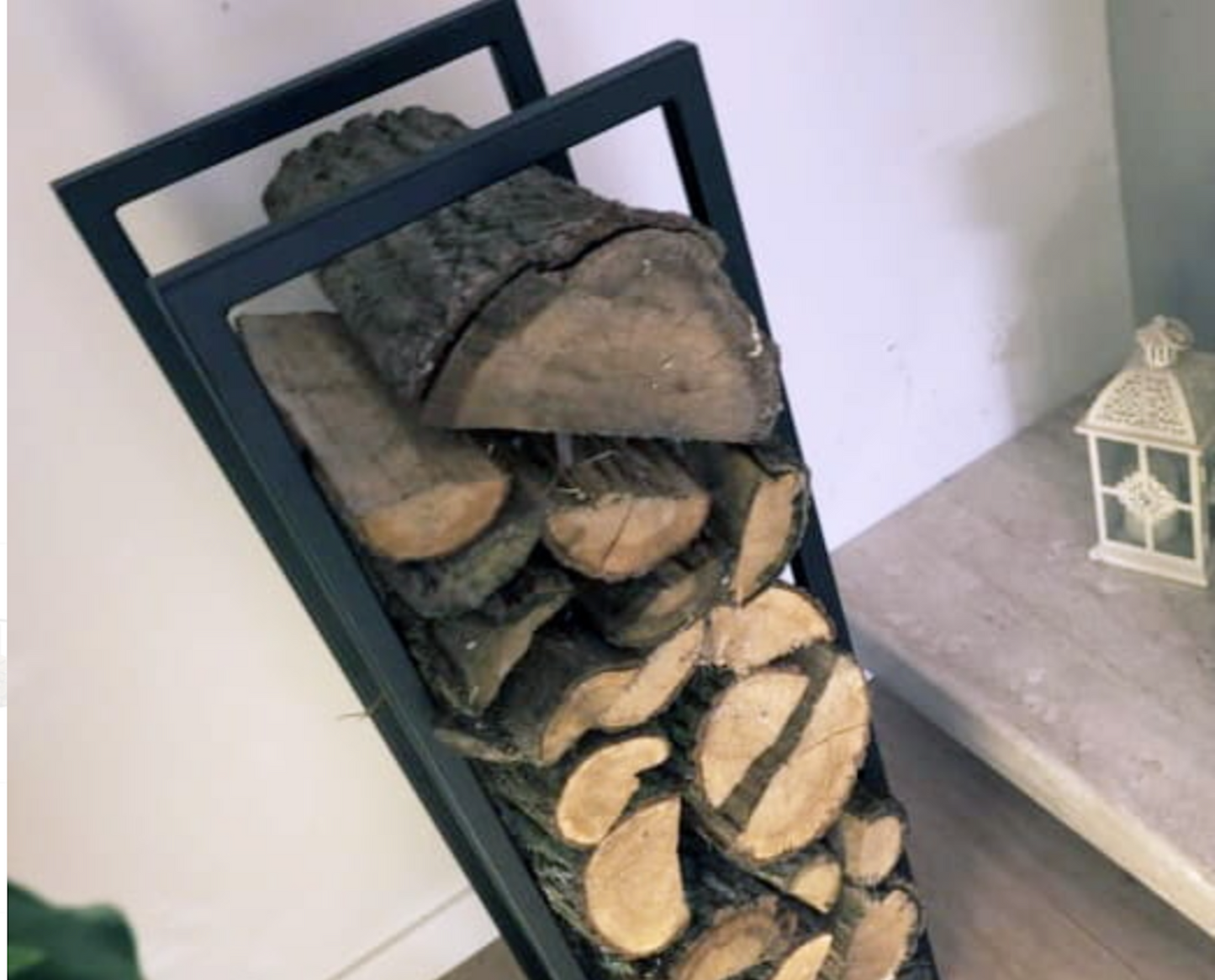 XXL Tall modern minimalist steel tower log holder