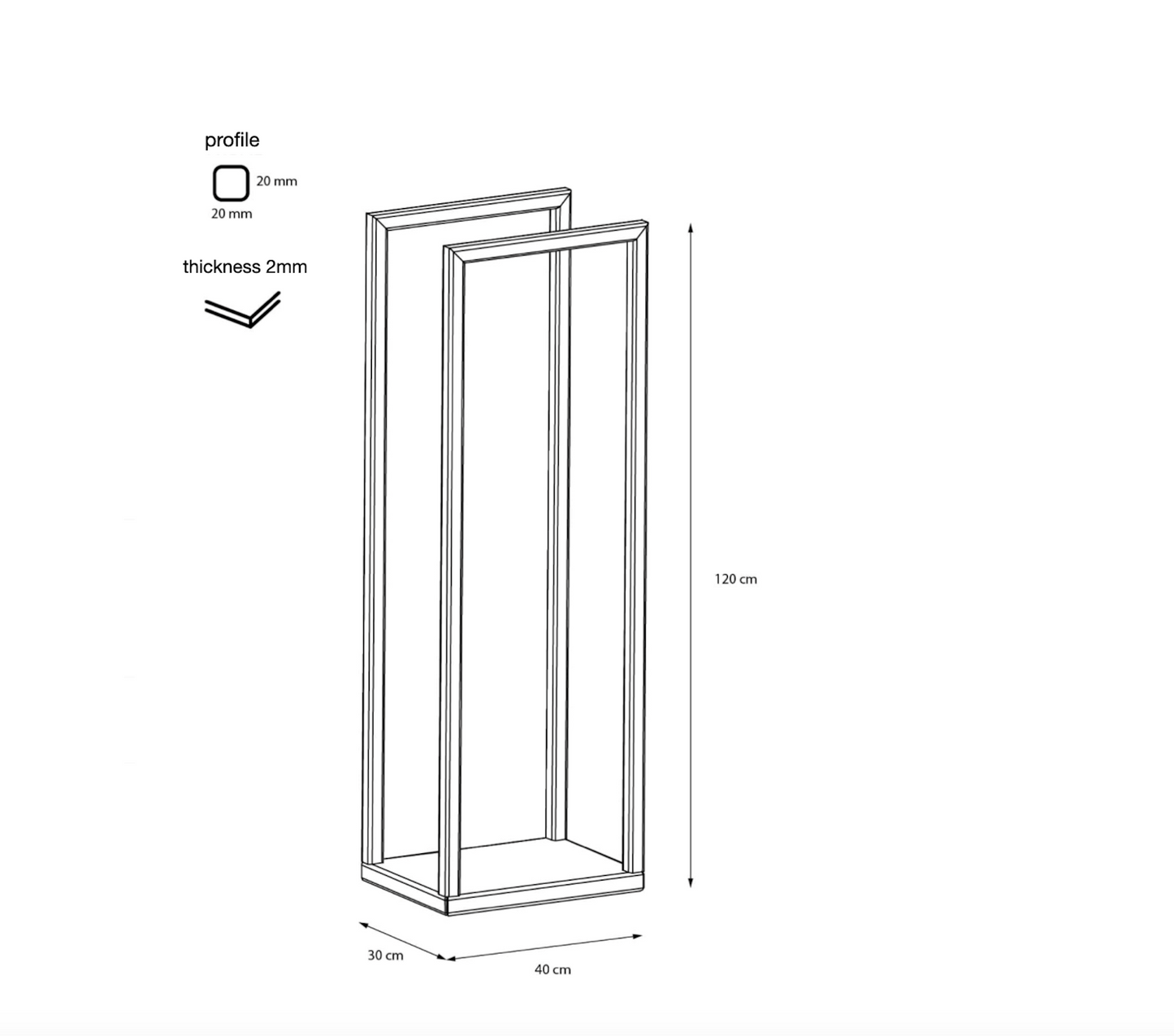 XXL Tall modern minimalist steel tower log holder