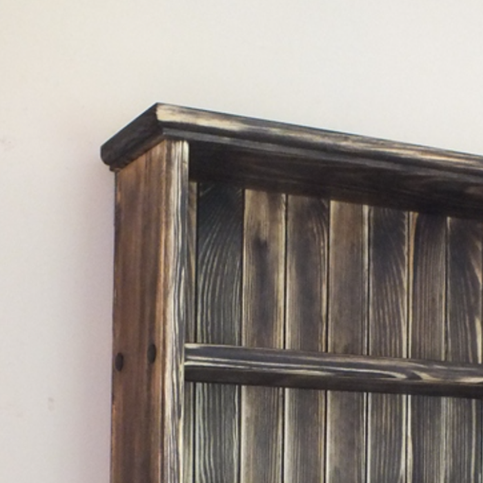s52 Rustic Pine Wall-Mounted Wooden Rack – 4 Shelf Organizer