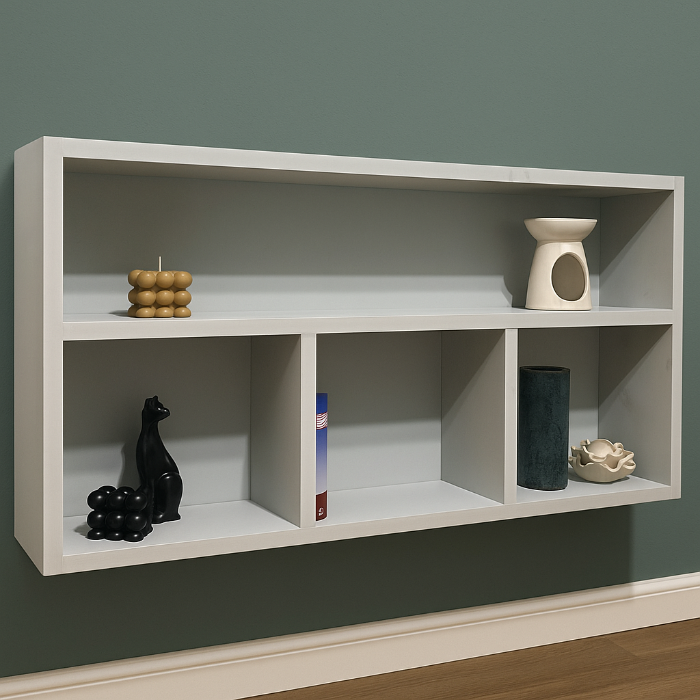 AMY Modern Wall-Mounted Cube Shelf – Wood Display & Storage Unit