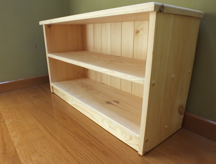 c16 Rustic Handmade Wooden Shoe Rack – Two-Tier Storage Shelf
