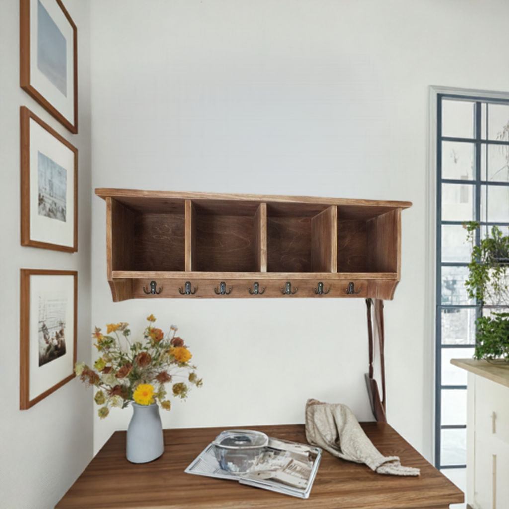 h22 Wall mounted coat rack | Hanger with top box compartments