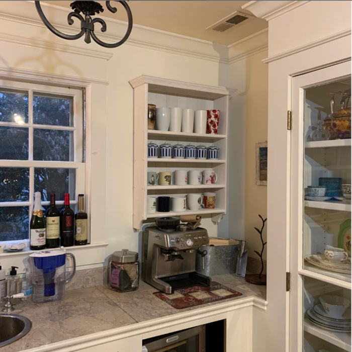 s71 MICHELLE BESPOKE Rustic Wooden Kitchen Shelf – Wall-Mounted Storage with Farmhouse Charm