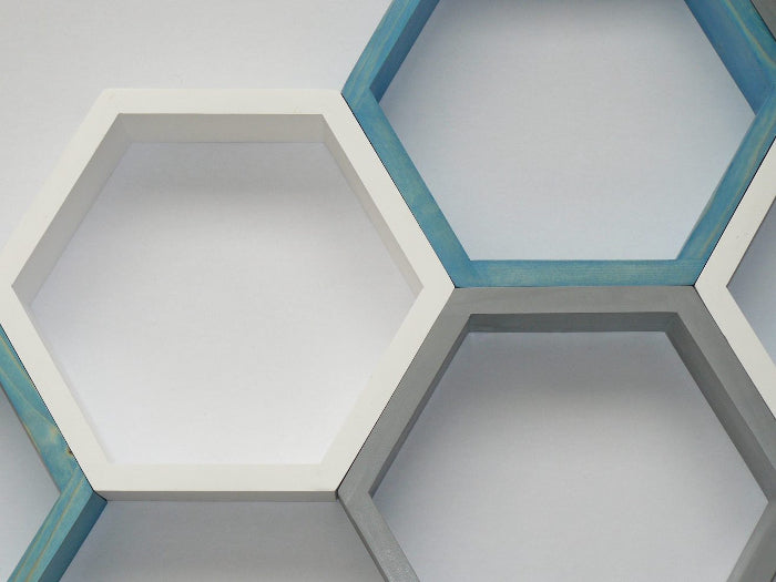 HONEYCOMB Modern Hexagon Wall Shelf – Minimalist Geometric Display