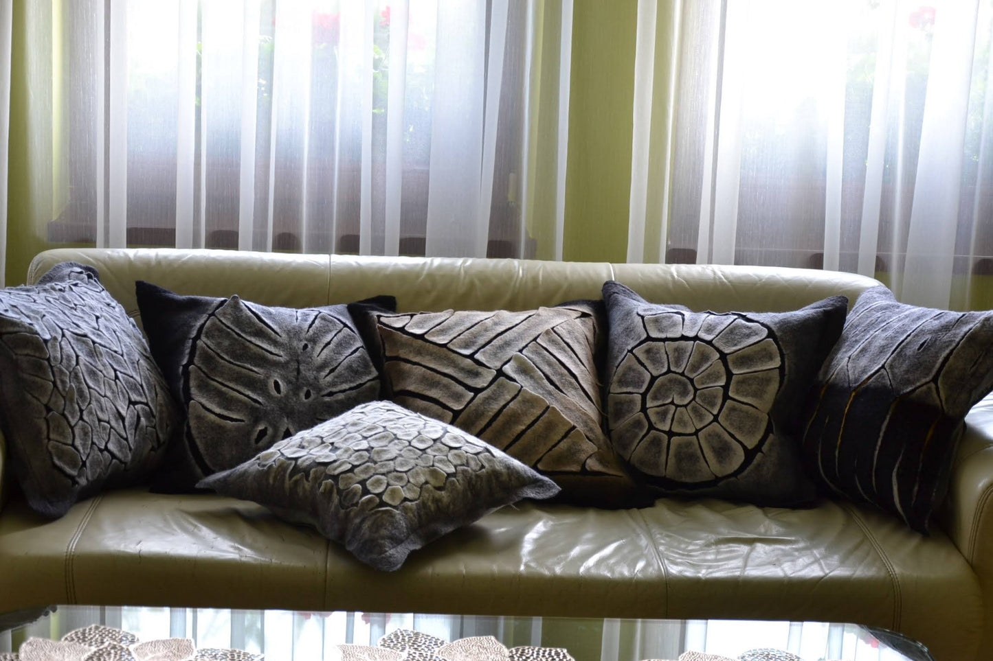 Handmade Wool Felted Cushion Cover