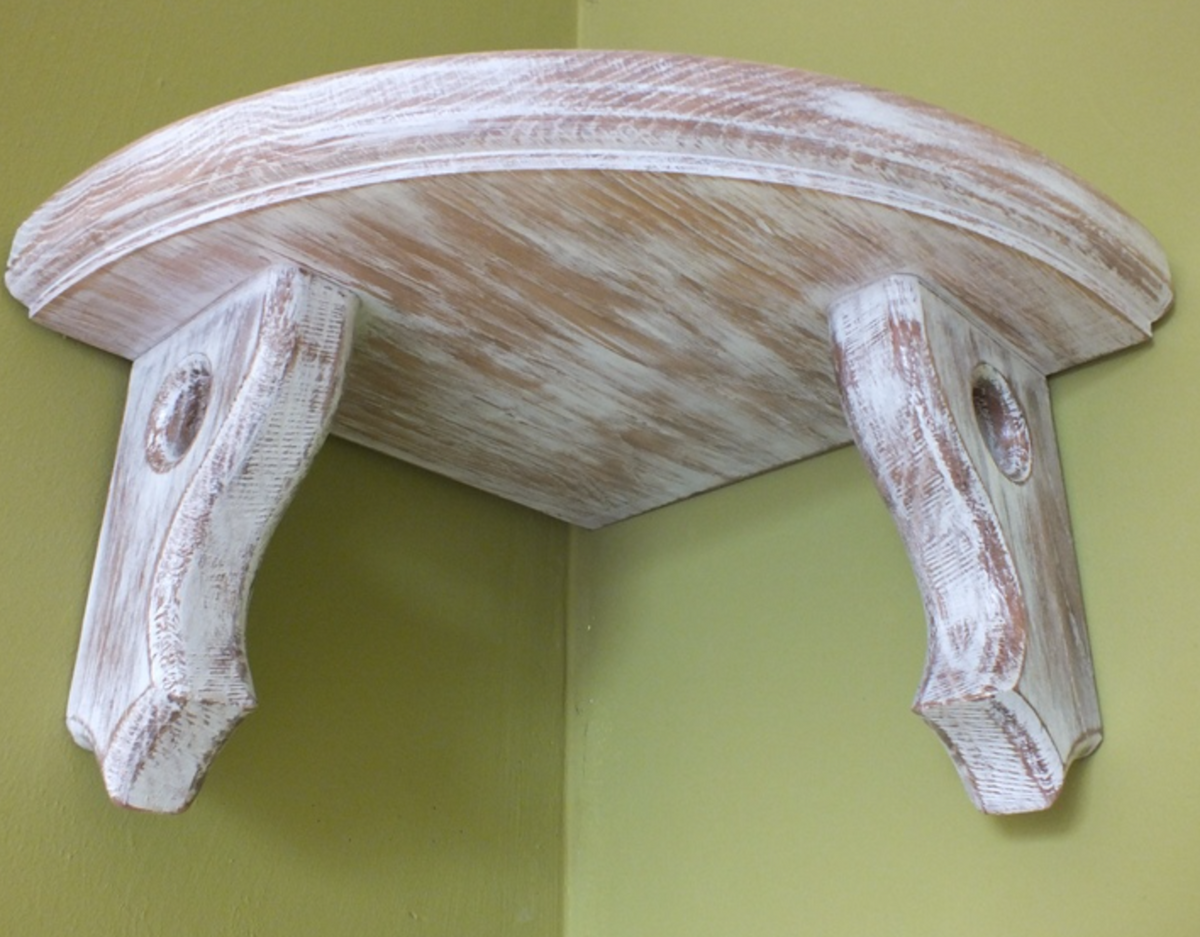 Rosamund — Solid Oak Corner Wall Shelf