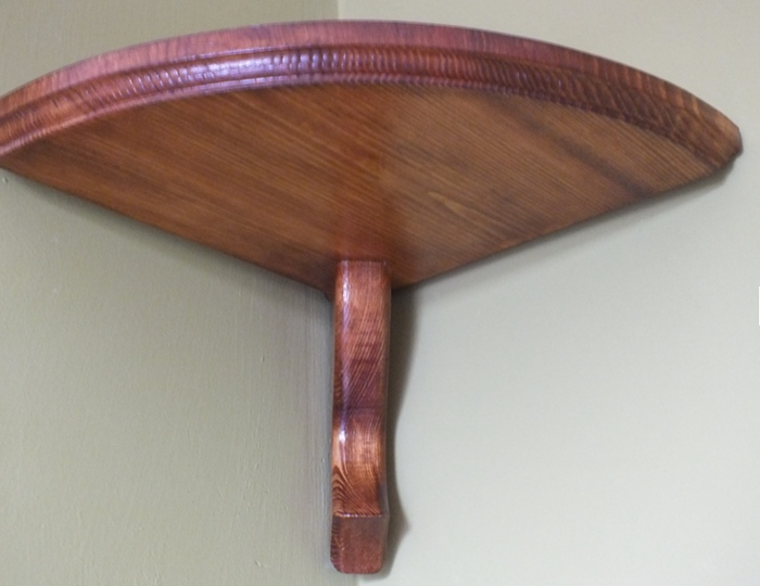 s27 Handcrafted Wooden Corner Wall Shelf – Rustic Elegance for Every Nook