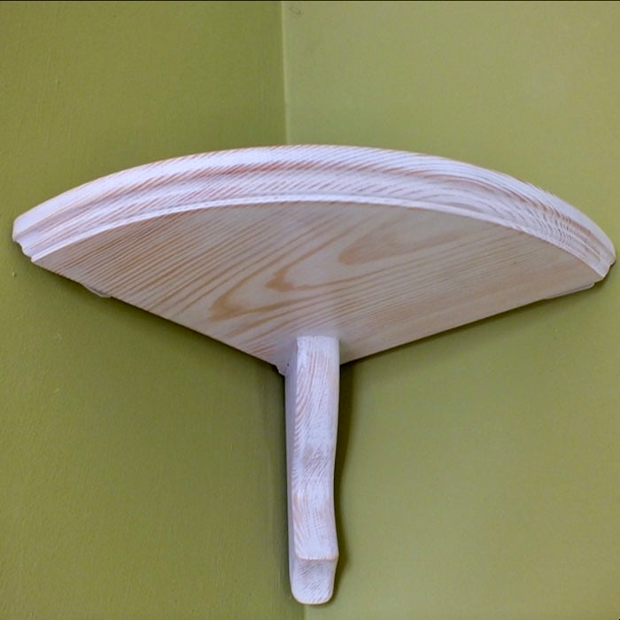 s27 Handcrafted Wooden Corner Wall Shelf – Rustic Elegance for Every Nook