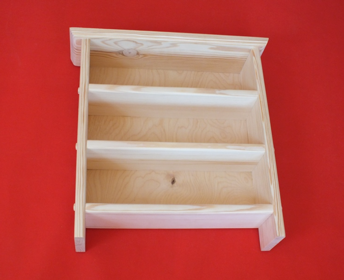 s39 Handcrafted Natural Pine Wall Shelf – 3-Tier Wooden Kitchen Storage Rack