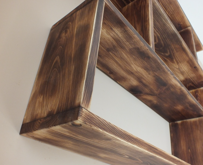 s96 Modern Minimalist Wooden Wall Shelf