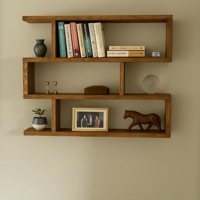s96 Modern Minimalist Wooden Wall Shelf
