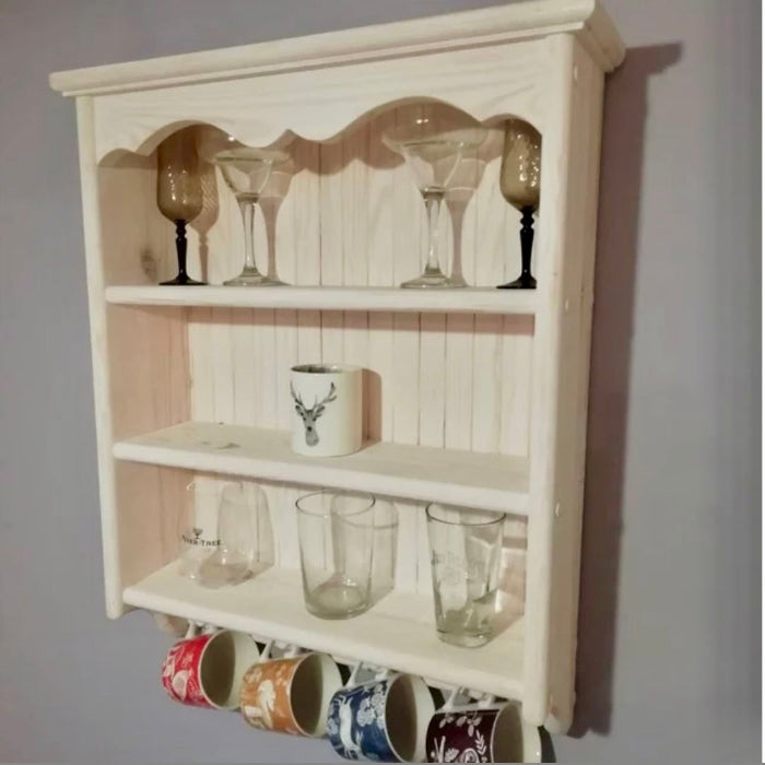 s99 Rustic Wall-Mounted Kitchen Shelf – Elegant Storage & Display