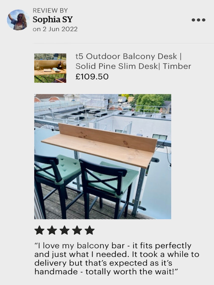 t5a 🪴 Balcony Bar Table – Compact Outdoor Counter for City Views