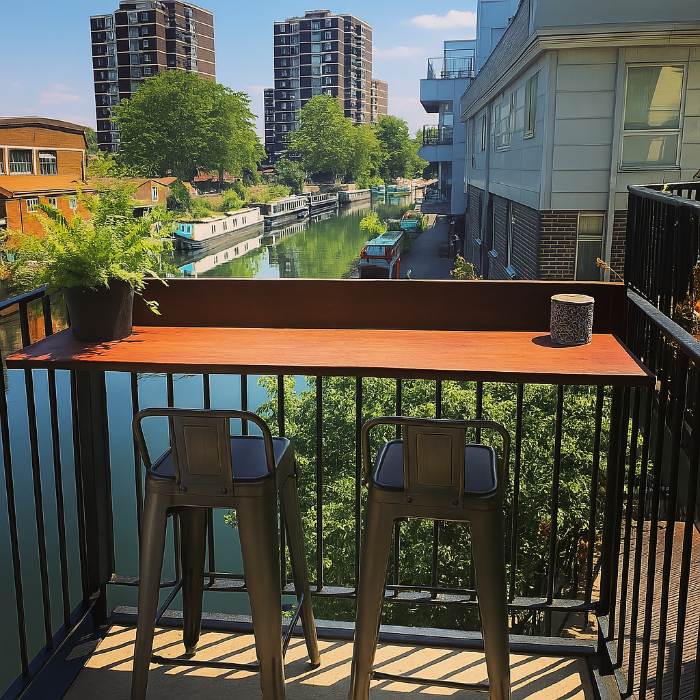 t5a 🪴 Balcony Bar Table – Compact Outdoor Counter for City Views