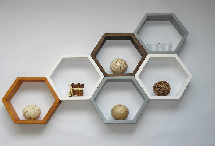 HONEYCOMB Modern Hexagon Wall Shelf – Minimalist Geometric Display