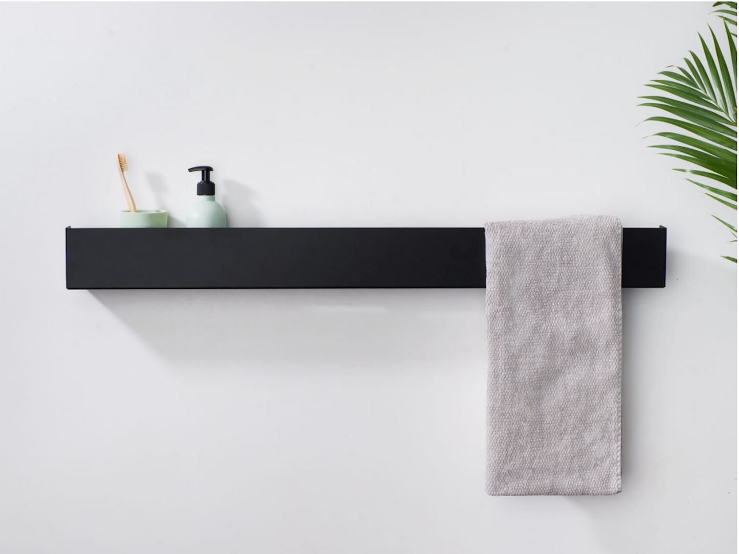 BAIN TWIN Bathroom shelf with towel rack