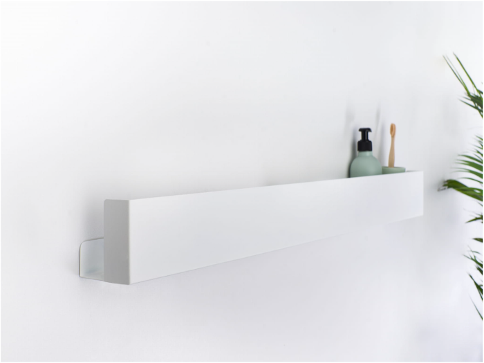 BAIN TWIN Minimalist Wall-Mounted Bathroom Shelf – Sleek Powder-Coated Storage