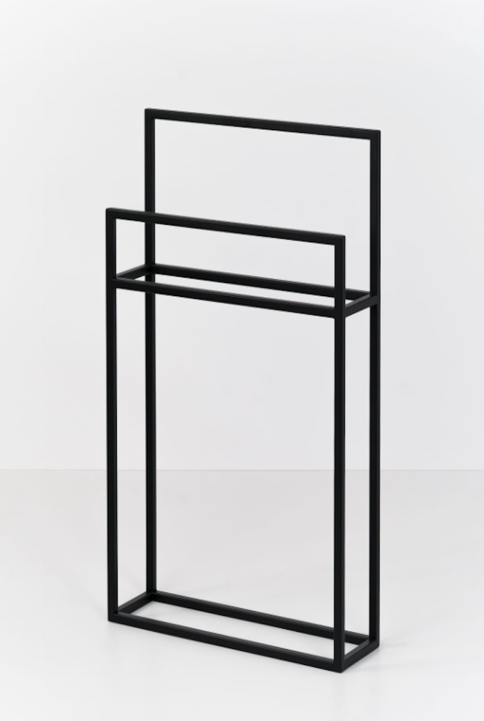 BIRK Minimalist Freestanding Towel Rack – Modern Metal Bathroom Stand