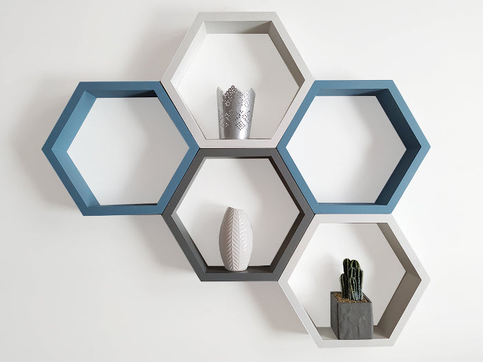 HONEYCOMB Modern Hexagon Wall Shelf – Minimalist Geometric Display