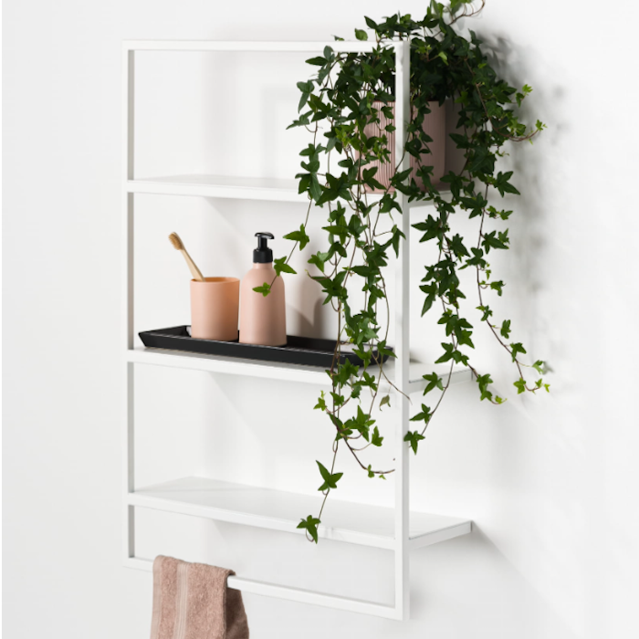 MARGO Minimalist Metal Bathroom Shelf – Modern Wall-Mounted Storage with Towel Rail
