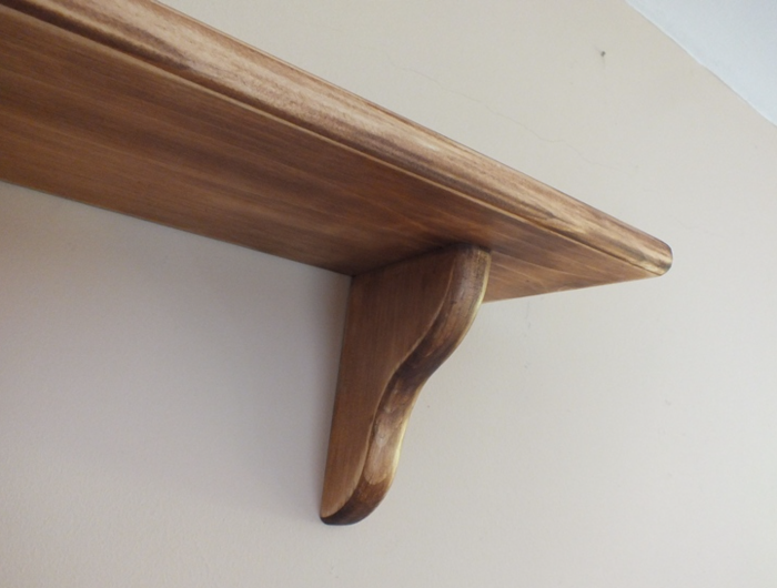 s12 Rustic Wall-Mounted Wooden Shelf – Handmade Solid Pine Display Unit