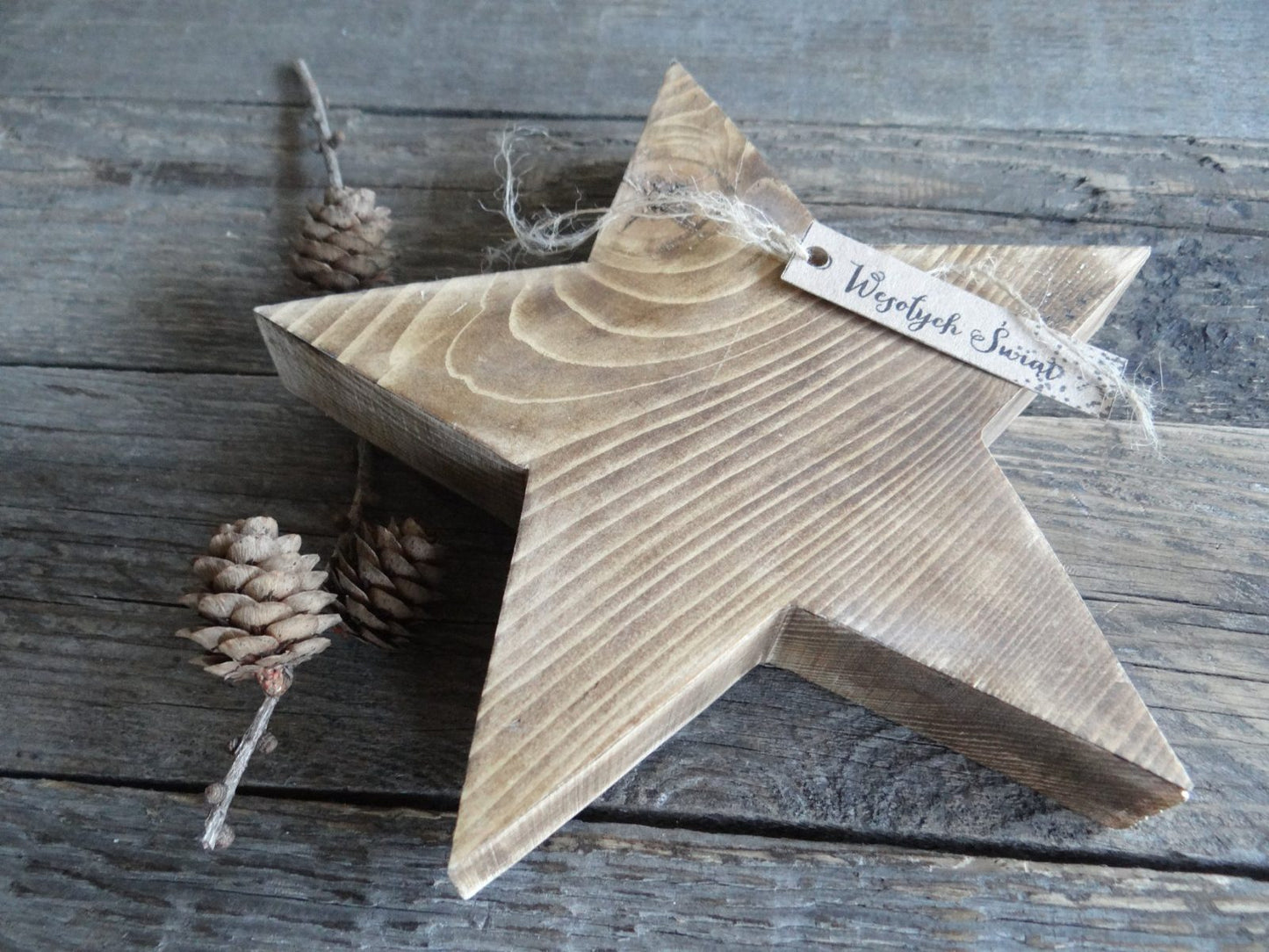 Wooden handmade star