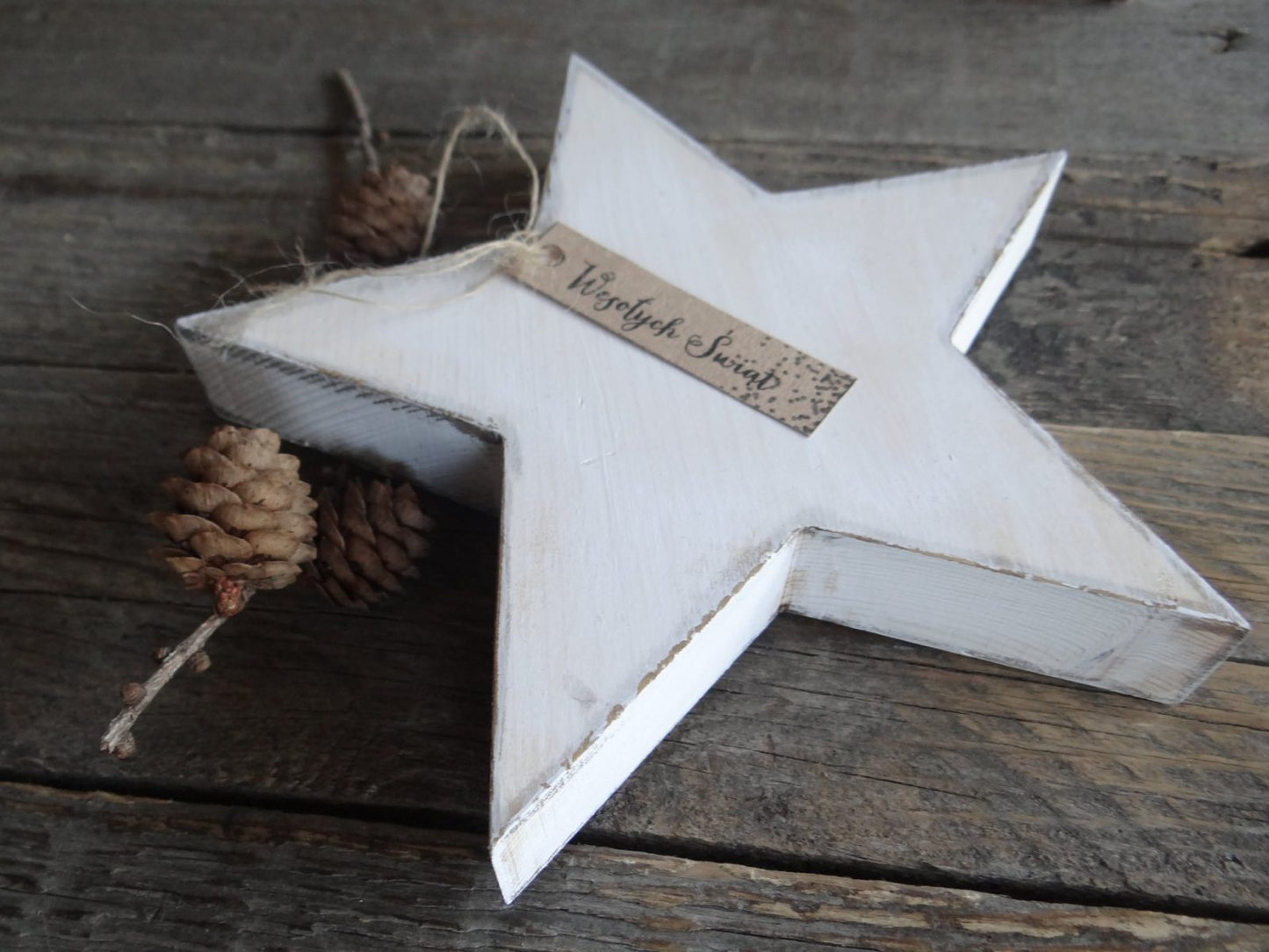 Wooden handmade star