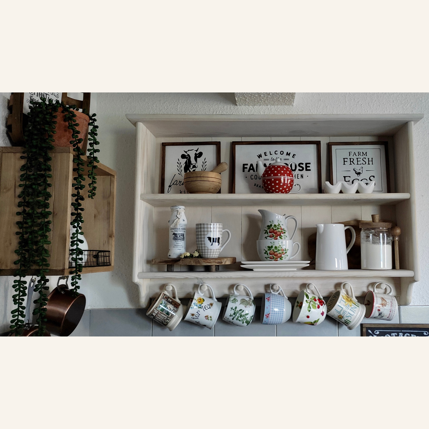 Agnes — Wall Shelf with Wooden Pegs